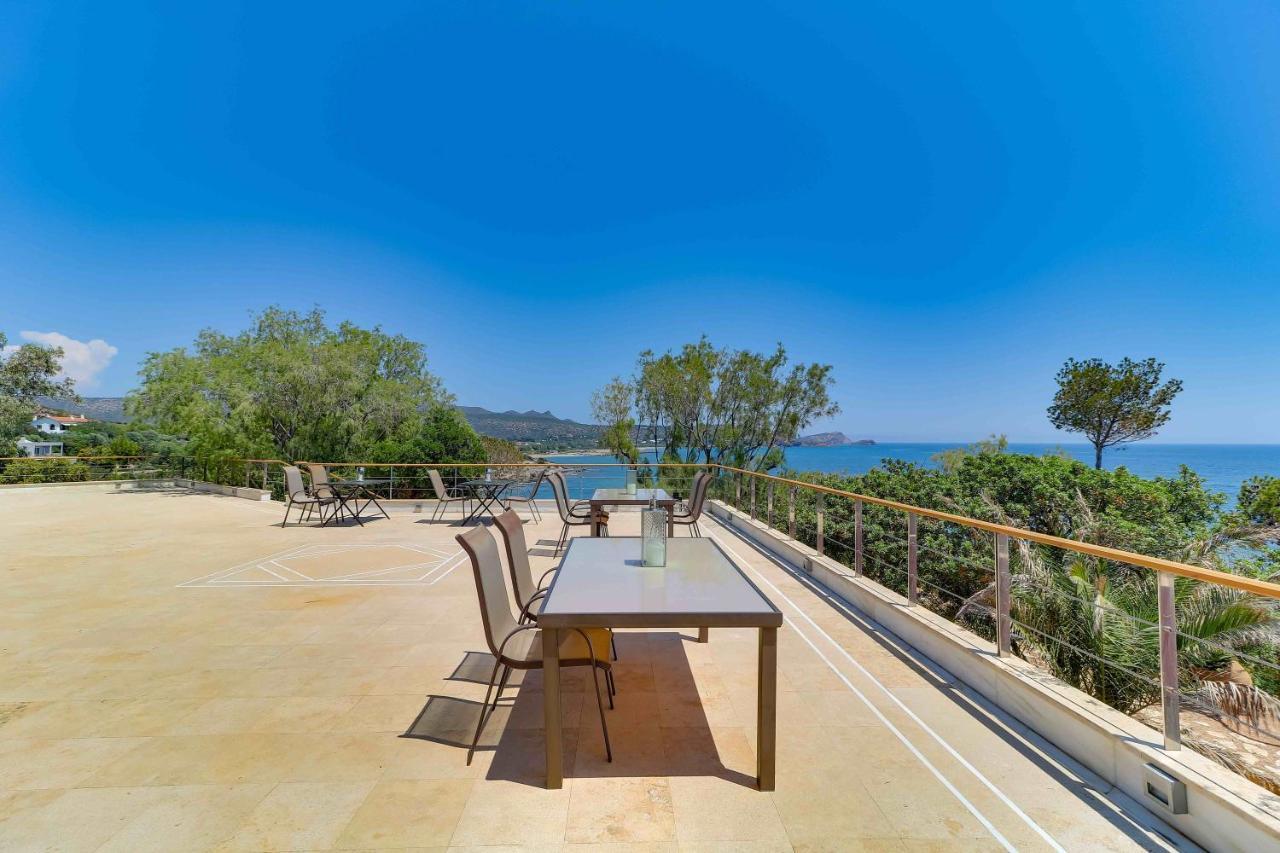 Black Diamond Beachfront Pool Villa Pasithea In Sounio, Athens Kap Kap Sounion Exterior foto