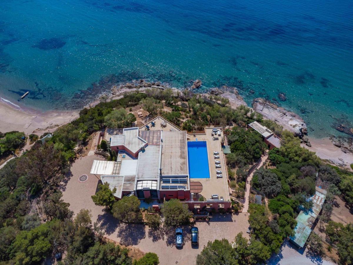 Black Diamond Beachfront Pool Villa Pasithea In Sounio, Athens Kap Kap Sounion Exterior foto