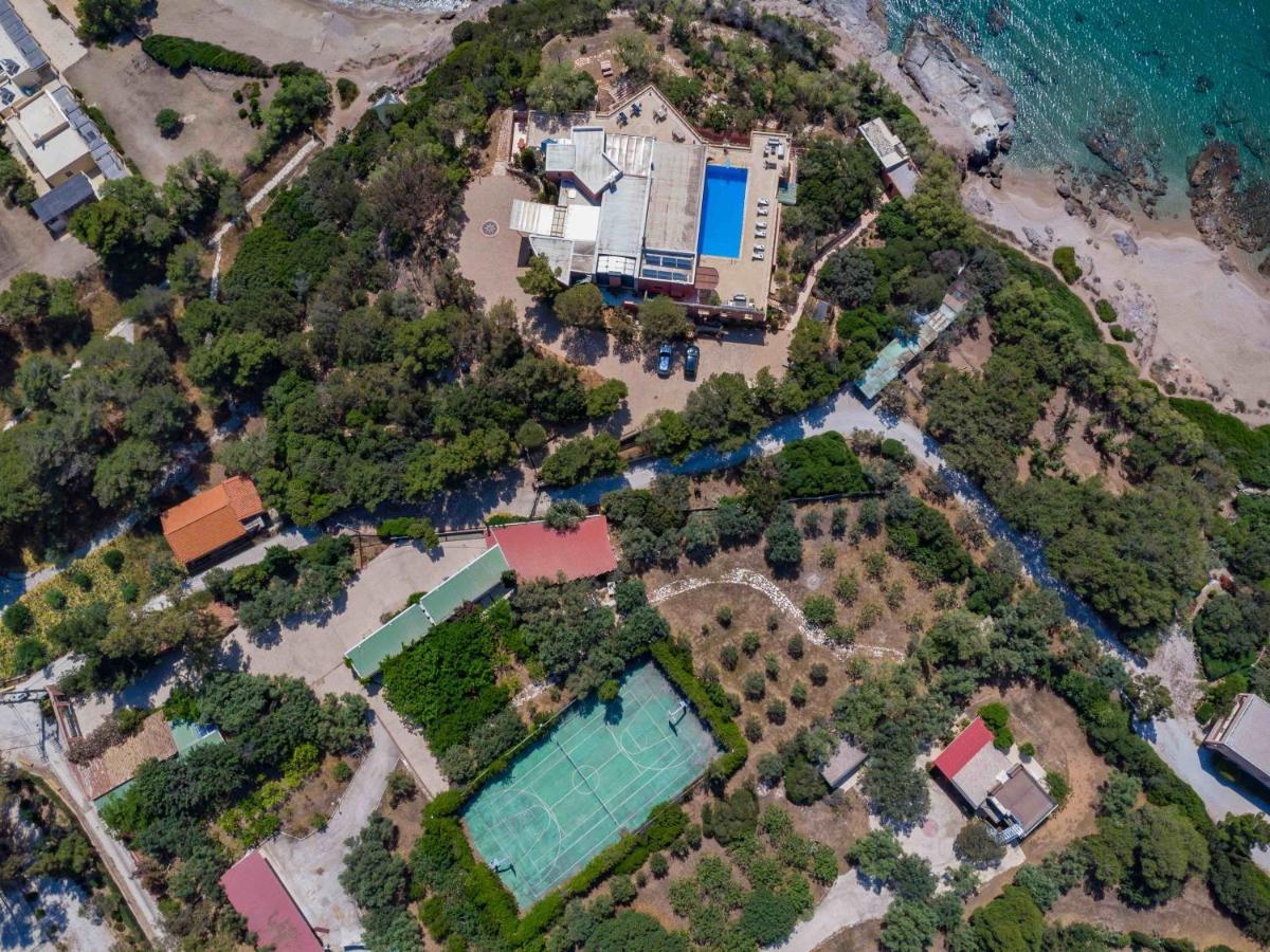 Black Diamond Beachfront Pool Villa Pasithea In Sounio, Athens Kap Kap Sounion Exterior foto