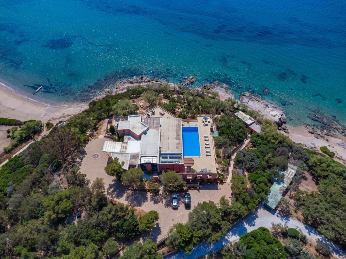 Black Diamond Beachfront Pool Villa Pasithea In Sounio, Athens Kap Kap Sounion Exterior foto