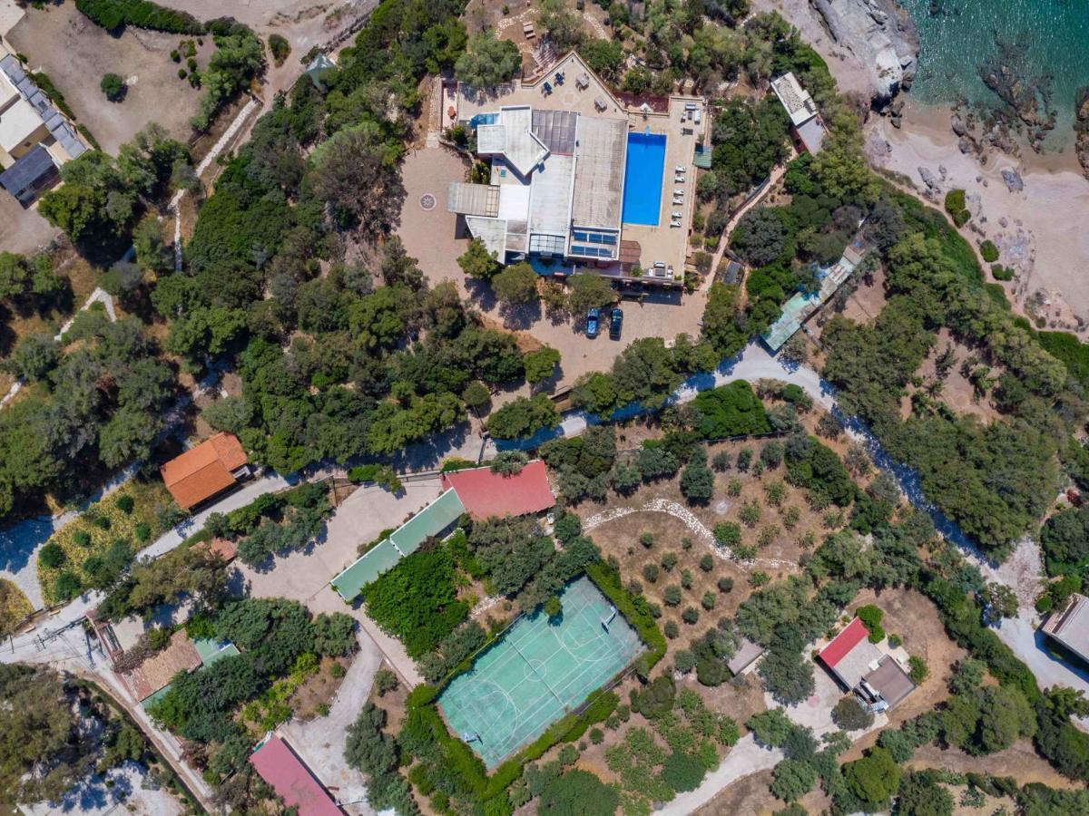 Black Diamond Beachfront Pool Villa Pasithea In Sounio, Athens Kap Kap Sounion Exterior foto