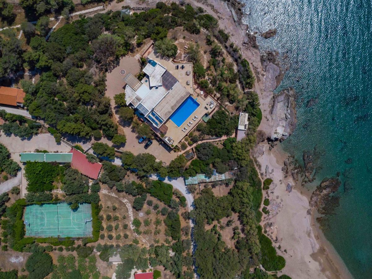 Black Diamond Beachfront Pool Villa Pasithea In Sounio, Athens Kap Kap Sounion Exterior foto