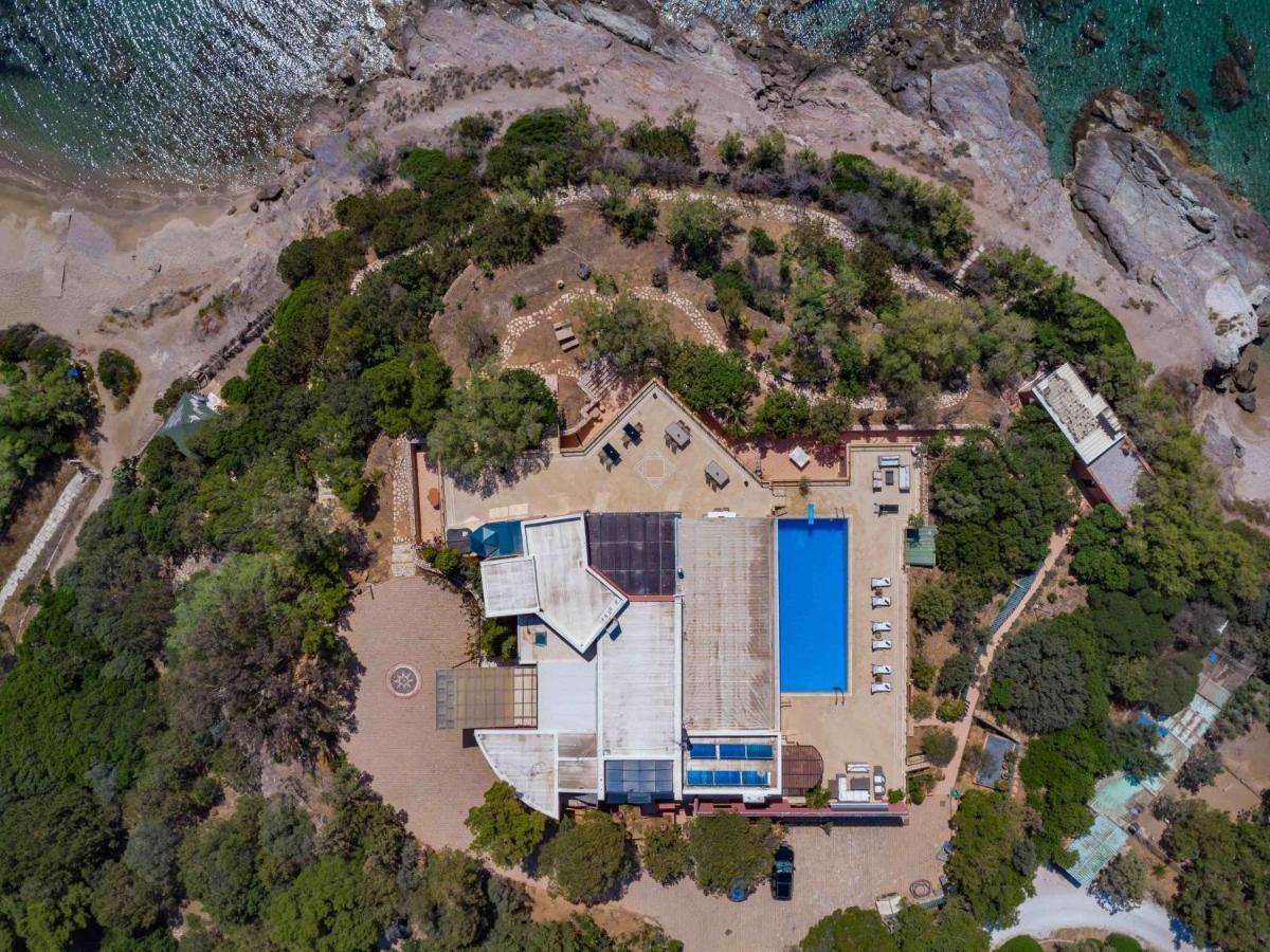 Black Diamond Beachfront Pool Villa Pasithea In Sounio, Athens Kap Kap Sounion Exterior foto