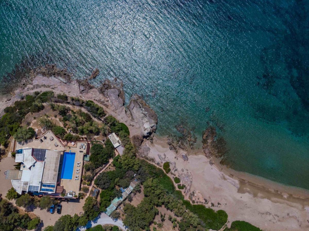 Black Diamond Beachfront Pool Villa Pasithea In Sounio, Athens Kap Kap Sounion Exterior foto
